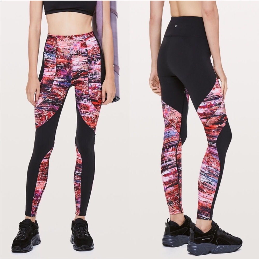 Lululemon sweat & repeat floral leggings